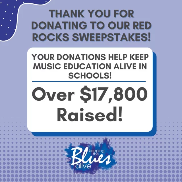 Thank you to everyone who donated to our Red Rocks Sweepstakes! The winner will be drawn and contacted tomorrow, so stay tuned for our winner announcement! 💙